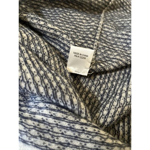 Shipley&Halmos Cashmere Short Sleeve Dress Womens Sz S Gray With Navy Blue Print - Picture 9 of 12